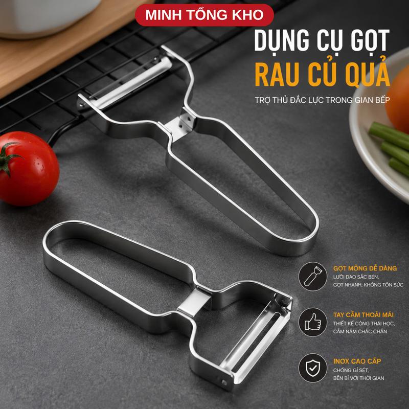 Nạo Rau Củ Quả Hai Lưỡi Cao Cấp Thép Không Gỉ Thiết Kế Tiện Lợi An Toàn Sử Dụng Dễ Dàng B1