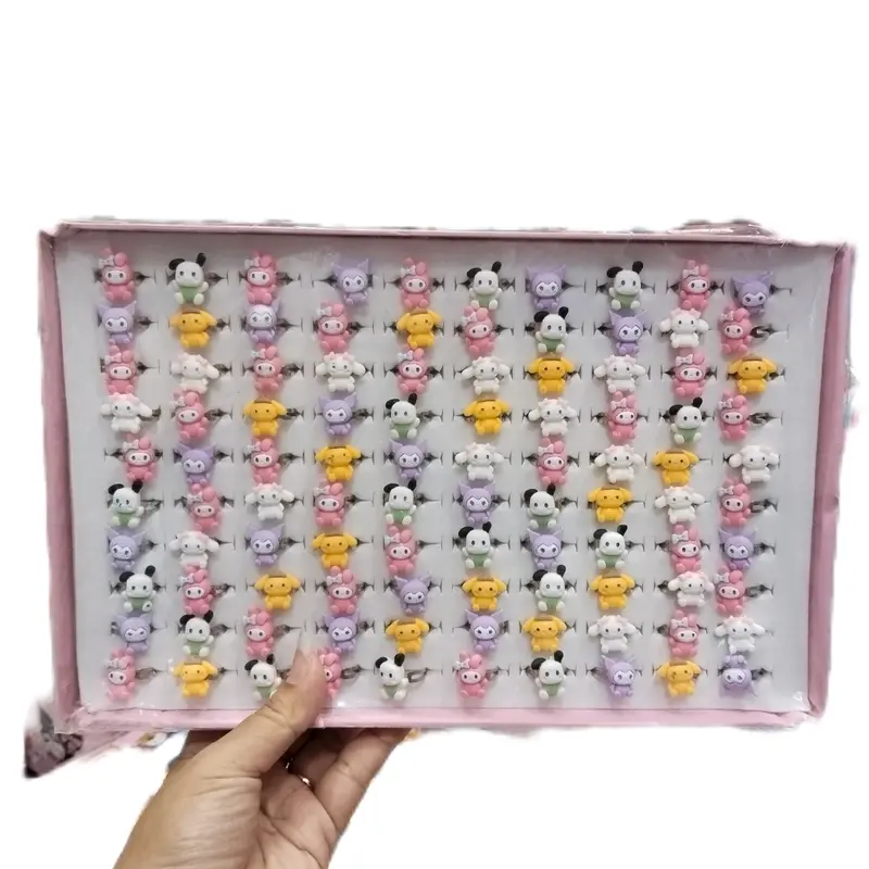cincin sanrio isi 100pcs, cincin capybara, cincin anak sanrio, cincin anak capybara 0