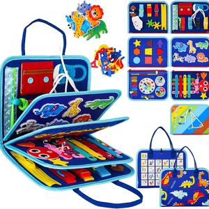 Tablero sensorial para actividades educativas, desarrollo de habilidades motoras finas, juegos preescolares para viajar, diversión con el alfabeto y los números, regalo de cumpleaños para niños