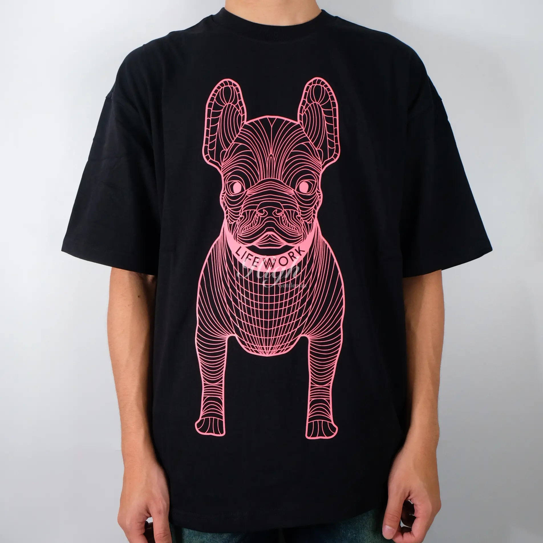 Lifework Radog Big Logo Oversize Tee Black/Pink