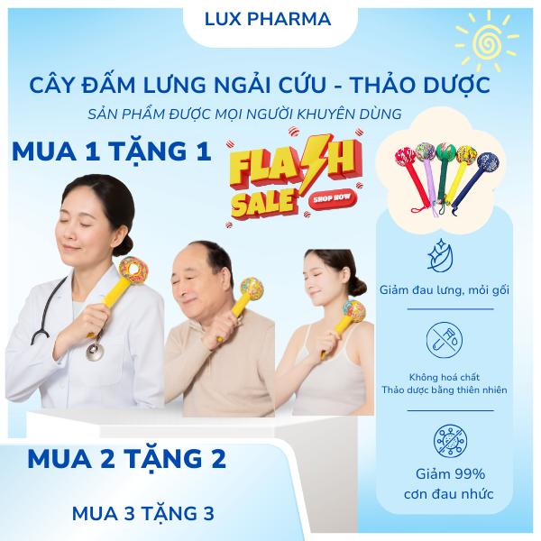 Cây Massage Đấm Lưng Ngải Cứu - Thảo Dược Giảm Đau Lưng Mỏi Gối Mua 1 Tặng 1 Flash Sale Giảm Giá