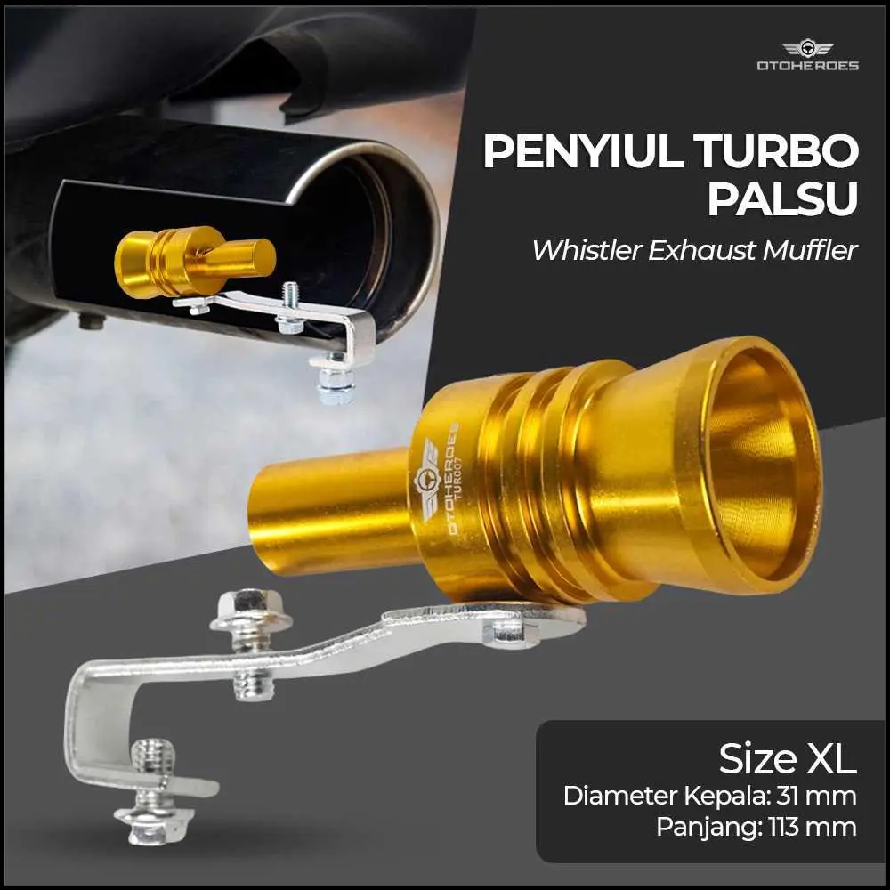 OTOHEROES Penyiul Turbo Palsu Knalpot Mobil Car Whistler 1000-2400cc - TUR007