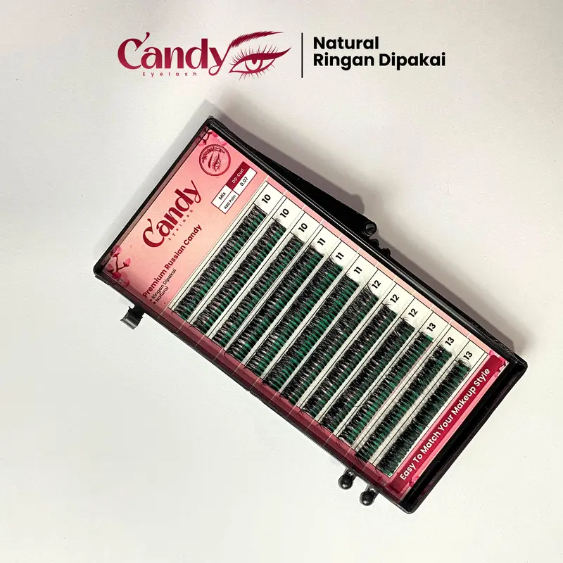 CANDY EYELASH BULU MATA DD - CURL RUSSIAN 9MM - 14MM DAN MIX Bulumata Waterproof 4