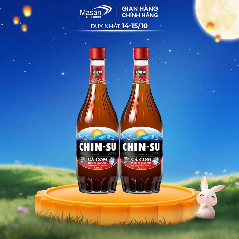 Combo 2 Nước Mắm CHIN-SU Cá Cơm Biển Đông Chai 720ml