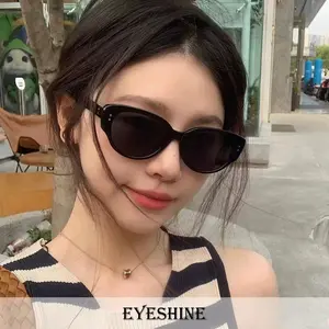 Eyeshine - Kacamata Hitam Cat Eye Fashion Sunglasses Trendy Anti Uv Bingkai Titik Dua