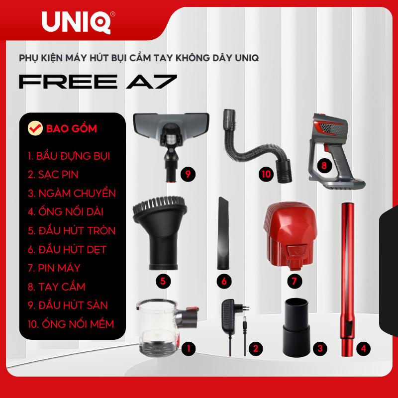 Phụ Kiện Máy Hút Bụi UNIQ Free A7 Cầm Tay Không Dây Chính Hãng