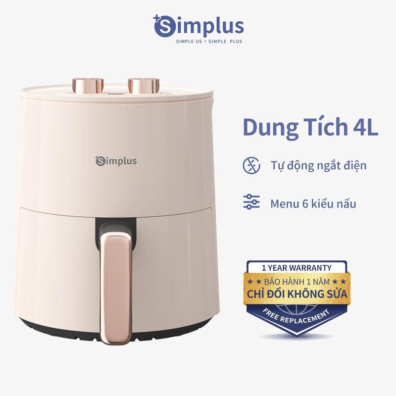 Simplus Nồi Chiên Không Dầu Simplus Dung Tích 4L Chiên Nướng Đa Năng KQZG007 Bảo Hành 1 Năm Chỉ Đổi Không Sửa
