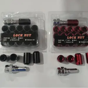MUR RODA Mobil SENECA  M12 drat M1.25 - M1.5 Drat 1,25 - 1,5 mm Kunci Roda 19 dan 21 warna Hitam Merah Chrome Mobil Suzuki Datsun Nissan Toyota Honda Ford Daihatsu Mitsubishi Wuling Mazda