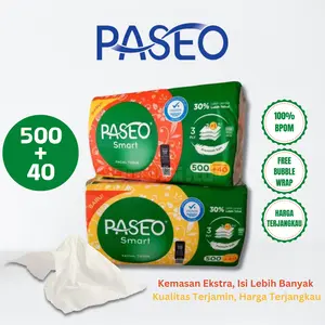 PASEO smart, Tisu Wajah Paseo 500+40 Sheet Kemasan Ekstra, Isi Lebih Banyak