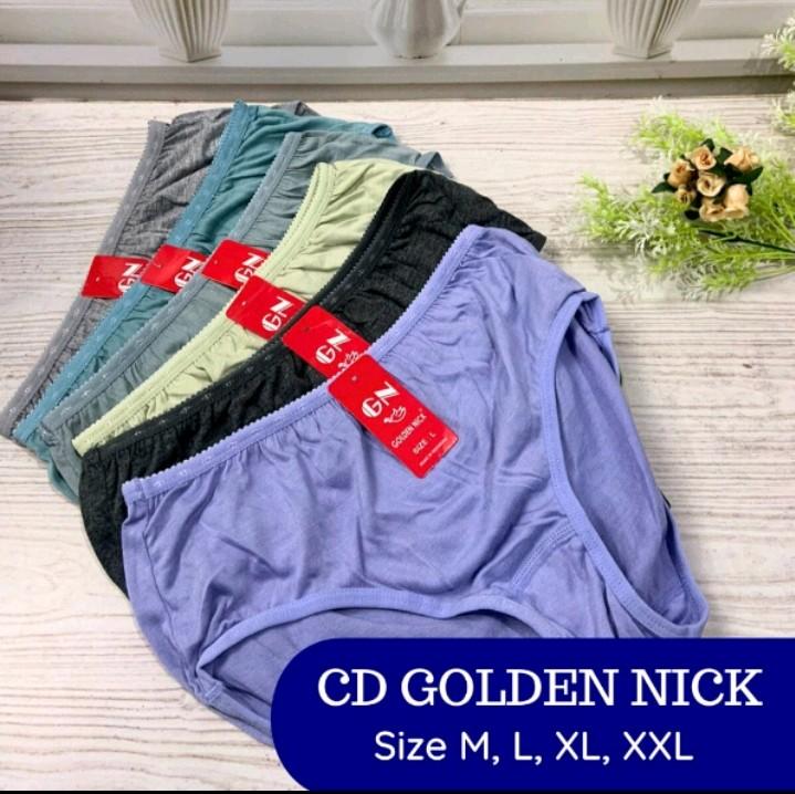 isi 6 pcs cd wanita golden nick 931 termurah | celana dalam gn wanita warna pastel polos jumbo katun 2