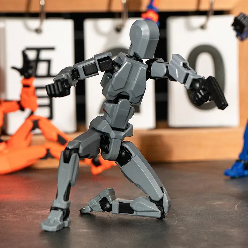 YKO Dummy Action Figure Cetak boneka Manekin Cetak 3D Action Figure Mainan Pergeseran Bentuk Bergerak Multi-Sendi 7