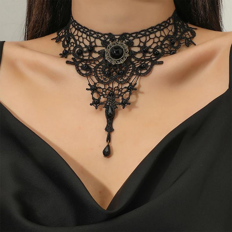 Product Introduction of Aksesoris Kalung Lace Resin Vintage Gaya Retro Elegan - Model Terbaru 3