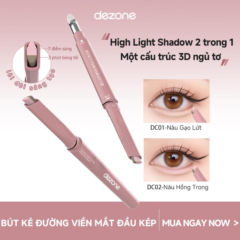 Bút vẽ bọng mắt DEZONE - 2 trong 1 Bút Tạo Bóng Mắt Aegyo Sal Vẽ Đường Viền Và Đánh Sáng Tất Cả Trong Một Chống Thấm Nước Hiệu Ứng 3D Tự Nhiên Dễ Dùng Cho Người Mới Bắt Đầu