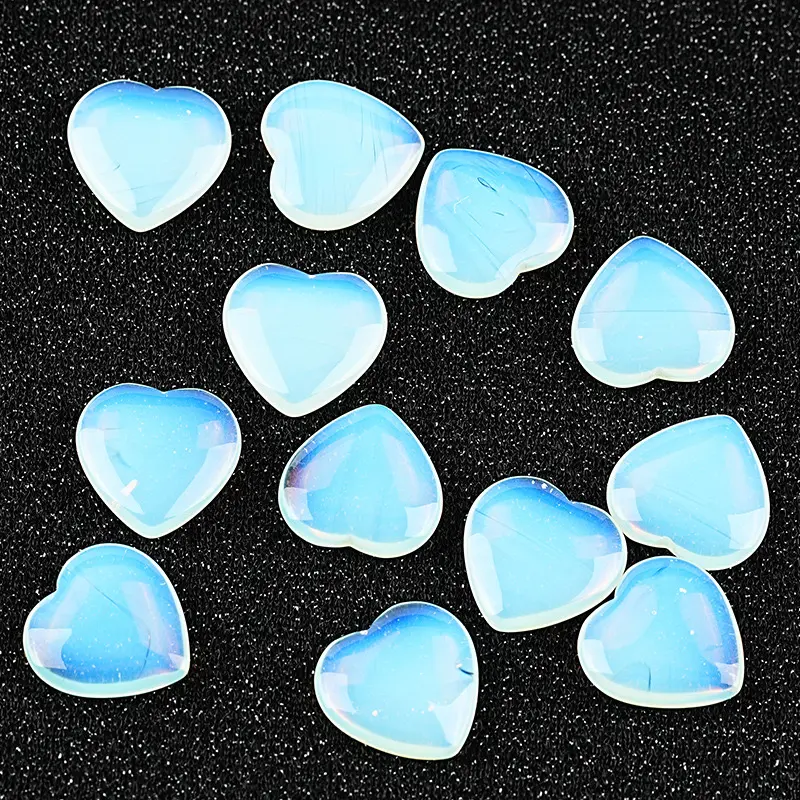 Pure natural material crystal carving piece mini heart 4