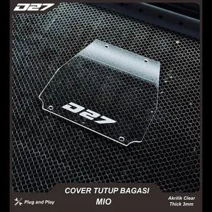D27 Cover Bagasi Jok Mio D27GARAGE Ukuran Pas Kekuatan Tahan Benturan 4 Lubang Tambahan Tebal 3mm Plug and Play