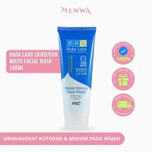 Mewwa Beauty - HADA LABO Shirojyun Ultimate White Facial Wash 100ml - Pembersih Wajah Original BPOM