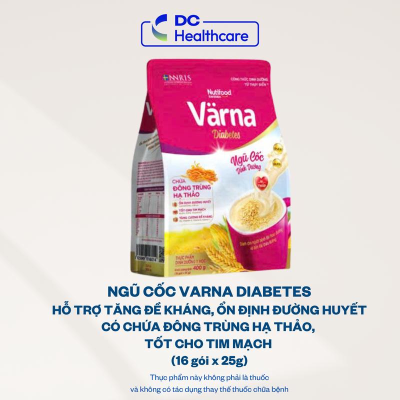 KHÔNG NGỌT NGŨ CỐC DINH DƯỠNG TPBS Túi 400g (hồng) Nutifood Varna Life Ngũ cốc dinh dưỡng hỗ trợ tăng đề kháng, ổn định đường huyết,tốt cho tim mạch Bổ sung thêm Đông trùng hạ thảo (16 gói x 25g)
