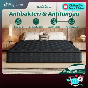 NusaHome Kasur SpringBed Cooling Ice Memory Foam Pocket Spring Lantai Matras 20/26cm Kasur dingin Hotel Gratis Guling COD