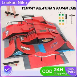 【COD】Fingerboard Mainan Finger Board/Mini Board Game Gift for Kids Skate Park Ramp Parts / Kombinasi Alat Peraga Tempat Profesional/Fingerboard Arena Skateboard SkatePark
