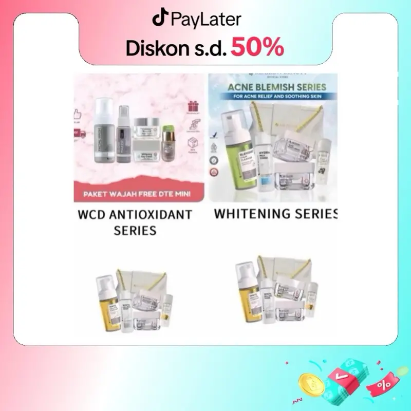 MS GLOW PAKET WAJAH SERIES TERBARU- Mencerahkan, Facial, Caviar, Kosmetik, Aging, Berjerawat, Dark, Hitam, Kusam
