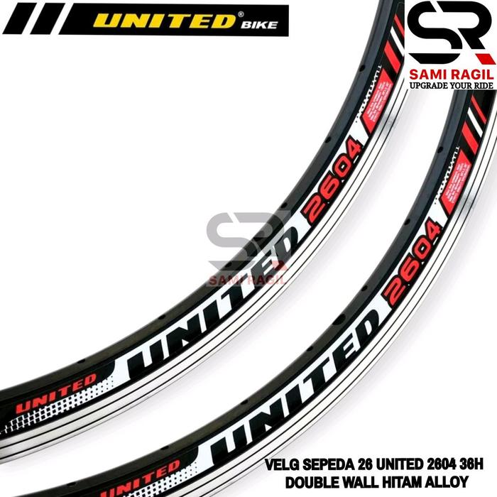 Dubble Wall Rim Jual VELG SEPEDA 26 UNITED 2604 LUBANG 36 HOLE 36 DOUBLE WALL HITAM RIM ...