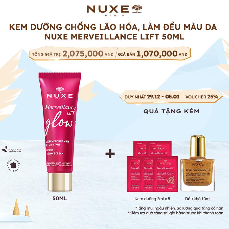  Kem dưỡng nâng cơ chống lão hóa chuyên sâu và làm đều màu da Nuxe Merveillance LIFT Glow Firming Radiance Cream 50ml 