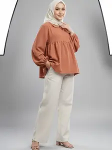 Atasan Wanita Ala Style Korea Simple Anggun & Nyaman - Yura Blouse By Qiss Fashion