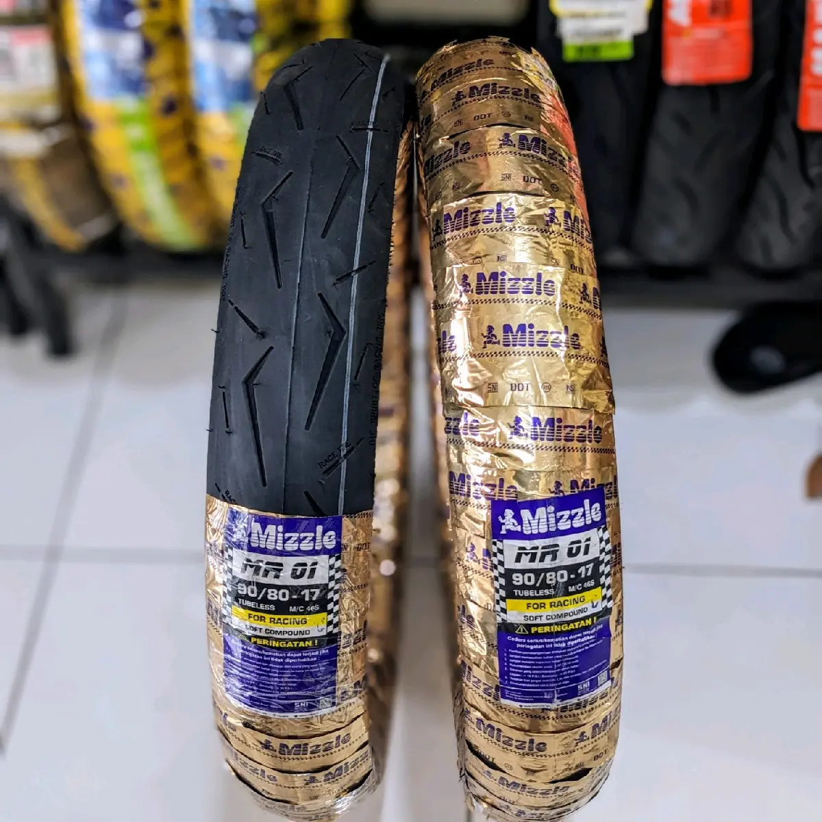 BAN MIZZLE MR 01 90/80-17 TUBELESS SOFT COMPOUND Motorcycle