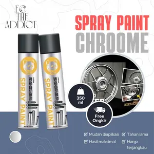 Cat Semprot 350ml Stainless Steel Repairing Paint Silver Tahan Panas Air Mudah Aplikasi Kilau Baru Tanpa Ganti Barang - Baret