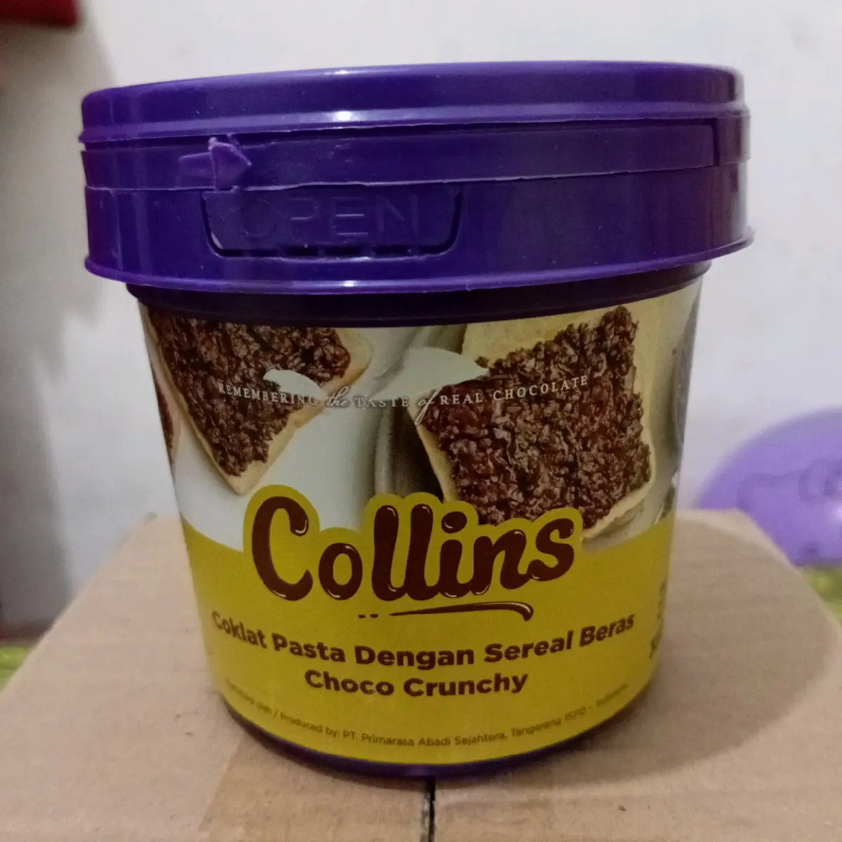 Mohon Dibaca Dulu Ukuran 350g Mini ( Bukan 1 KG ) Collins Choco Cruncy Malt Crispy Selai Coklat Pasta Dengan Sereal Beras Kemasan 350g ( Expired 2026 )