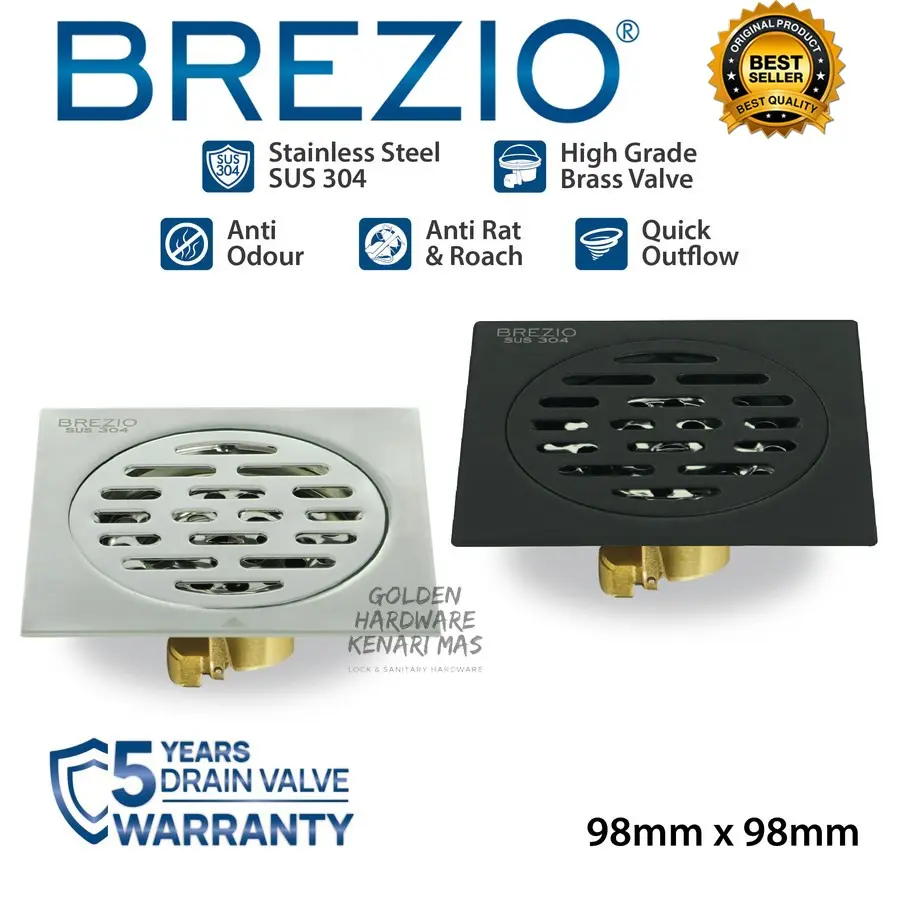 BREZIO FDBZ 17 Series Saringan Got Kamar Mandi Anti Bau easy Valve Anti Kecoa