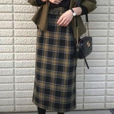Rok span tartan korean look 0