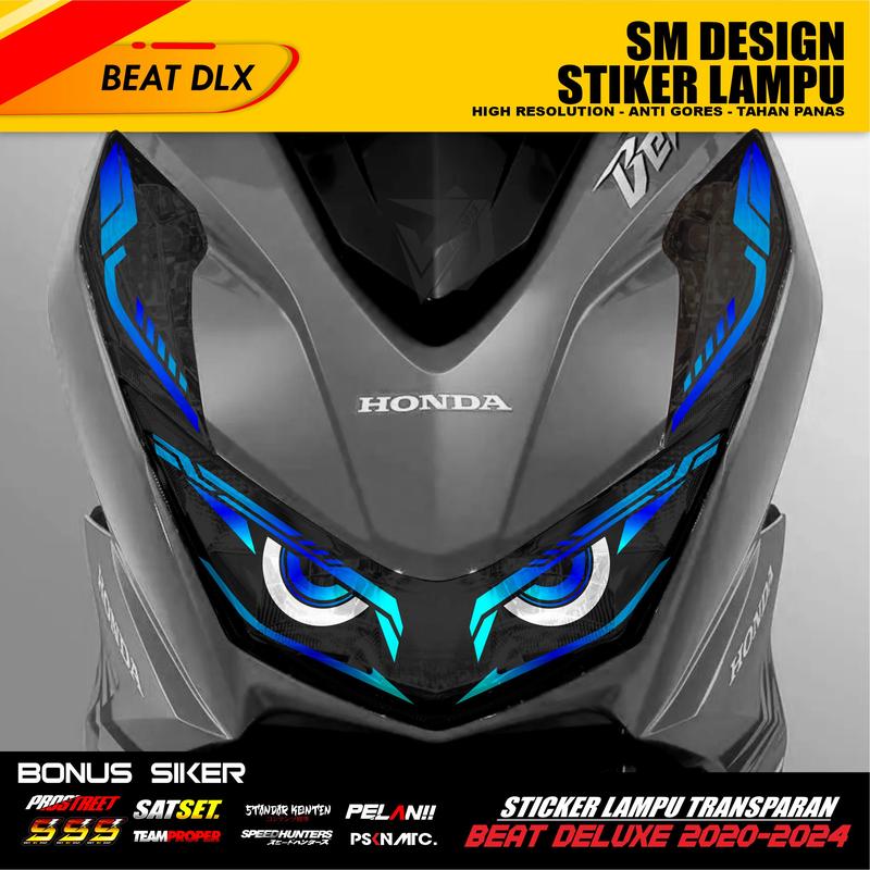 Sticker Variasi Lampu Alis Motor BEAT DELUXE-STREET 2020-2023 2