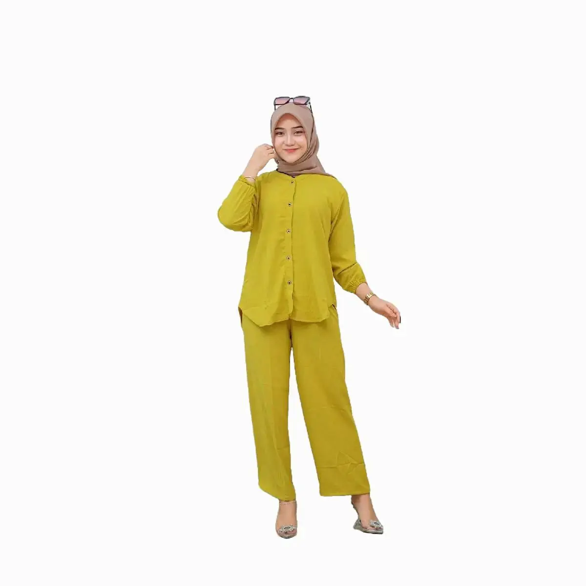 one set inara setelan crinkel airflow kekinian Wanita Muslim Dewasa