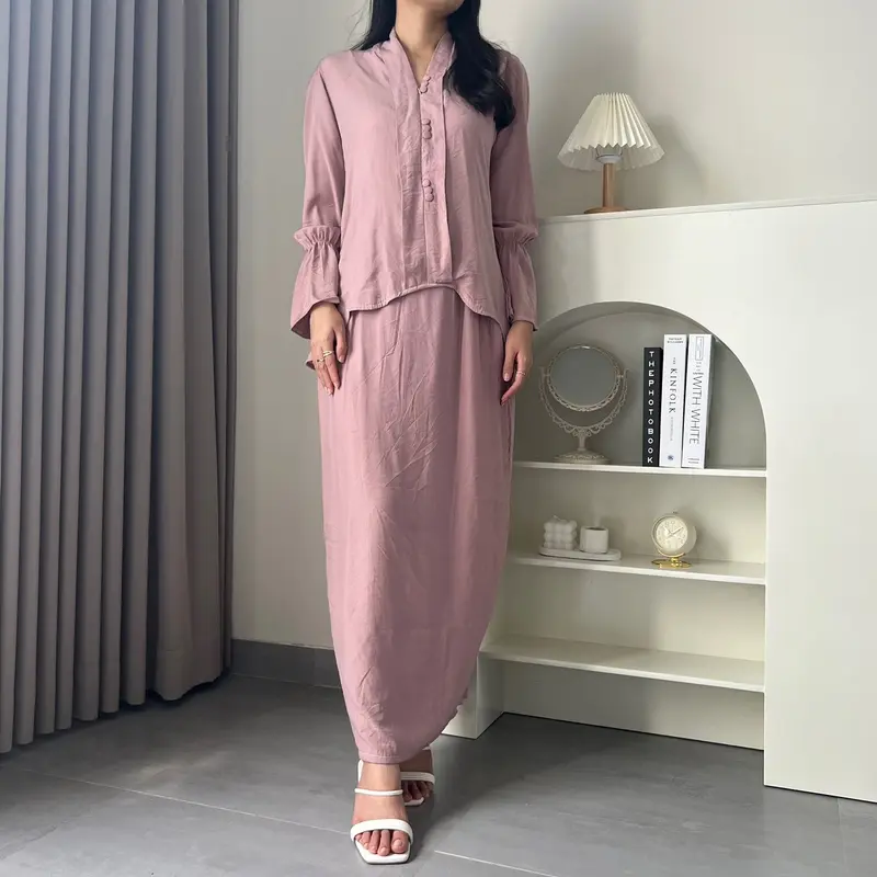 Hoolaqueen - Nameera Set Kurung - One Set Kurung Melayu - Set Rok Baju Kurung Kondangan Dewasa 6