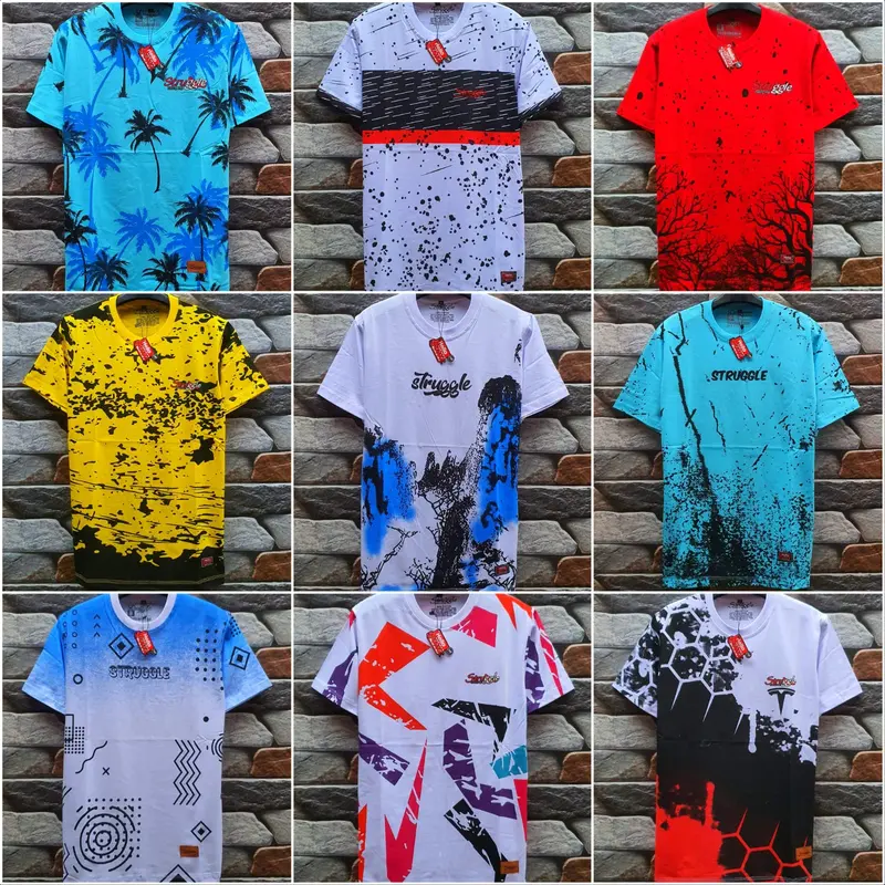 KAOS DISTRO PRIA/BAJU DISTRO COWOK FULLPRINT ORIGINAL STRUGGLE BAHAN KATUN COMBAD 24S ADEM NYAMAN Di Pakai high lembut Sablon Combed Keren Atasan Surfing Dewasa 0