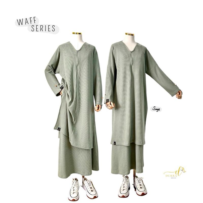 [READY] WAFF LONG TUNIK MUSLIMAH BAHAN WAFFLE PREMIUM 8