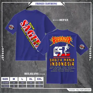 Kaos SAGITA MANIA INDONESIA DJANDHUT LAWASAN Kaos DANDUT KOPLO OJING JATENG PLAT K Baju Distro Cotton Pe 24s tebal Bisa Bayar Ditempat (Cod)