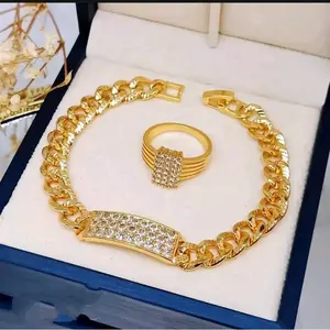 GELANG TANGAN TITANIUM PLAT PERMATA FREE CINCIN PERMATA