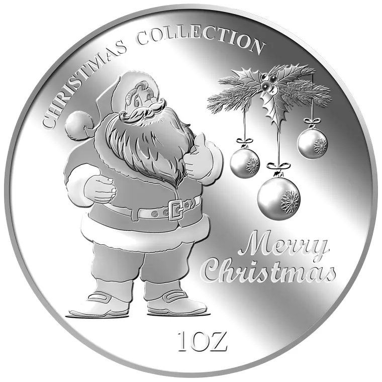 999 Pure Silver | 1 Oz Santa Claus Silver Medallion