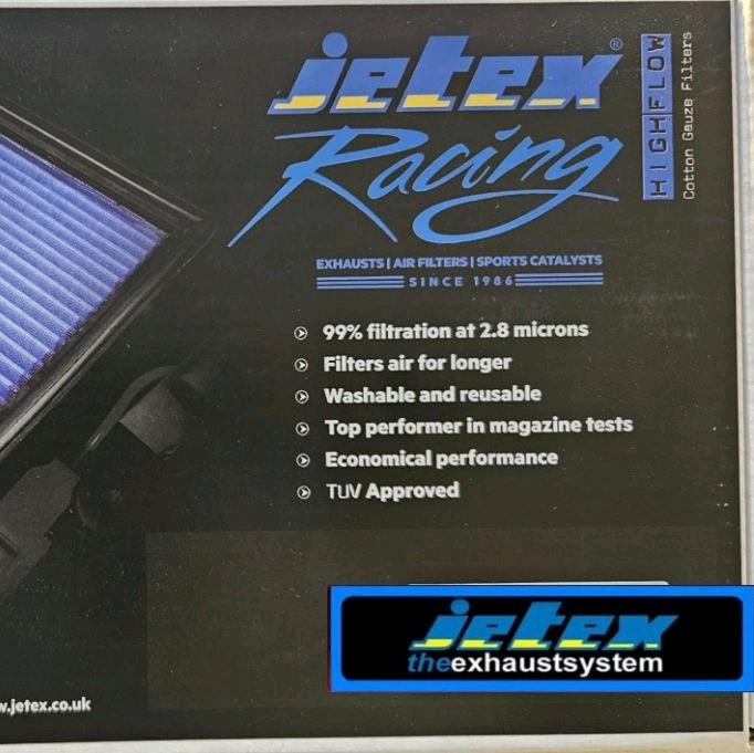 Jetex Performance Drop In Air Filter for Volvo V40 T5 - TUV Proven High Flow, Washable and Reusable - 1.14 kpa Flow Rate 1