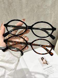 2 Pares de Lentes Planos Ovalados Y2K de Estilo Lindo Unisex, Adecuados para la Vida Diaria, Actividades al Aire Libre y Fotografía Callejera
