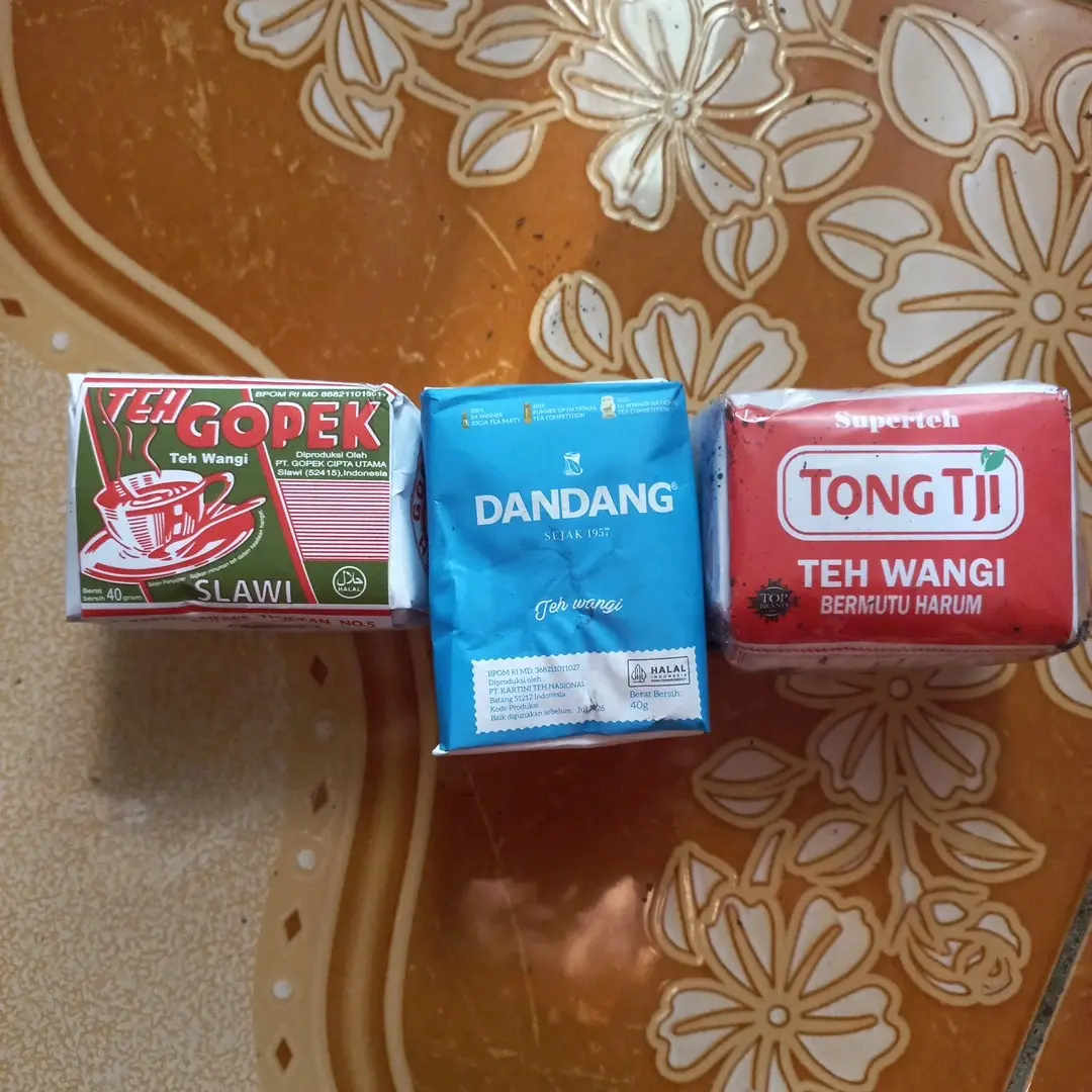 teh 3in1 gopek dandang biru tong tji superteh