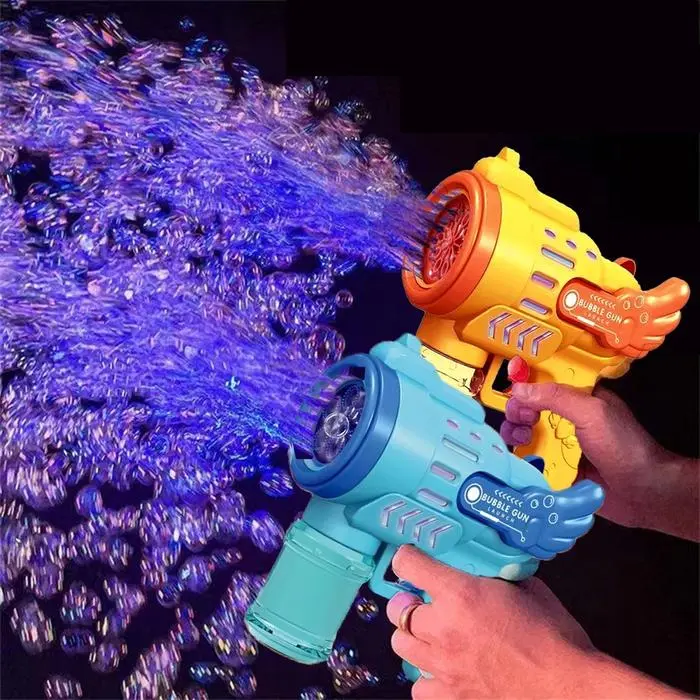 PROMO (BISA COD) Mainan Anak Tembak Tembakan Gelembung Sambun Sayap Malaikat Otomatis 10 Lubang / Mainan Bubble Gun H003 Hadiah Toys