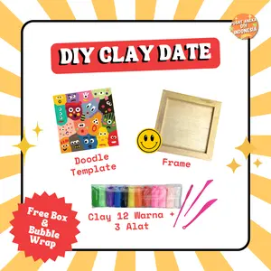 DIY Clay Date Couple 1 Set With Ugly Doodle Frame | Ide Pacaran Pasangan Unik Lucu Lengkap Dengan Cetakan Template
