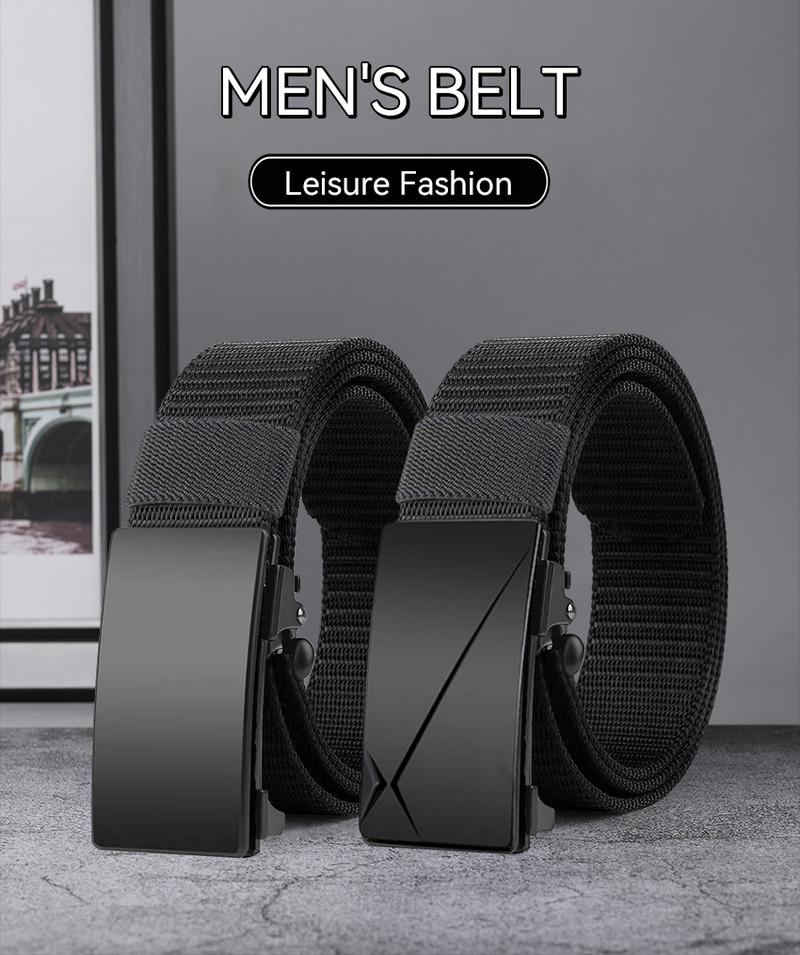 Product Introduction of OKIMY Men Belt Outdoor Nylon Belt Automatic Buckle Belt Simple Fashion Belt  Men’s Waist Belts Casual Business Belt Jeans Belt Nice Waistband Nylon for Men 1