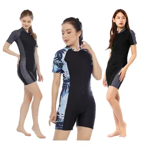 baju renang wanita diving dewasa motif corak lengan pendek BH DAN TANPA LAPIS BH Sport Outdoor Anti air