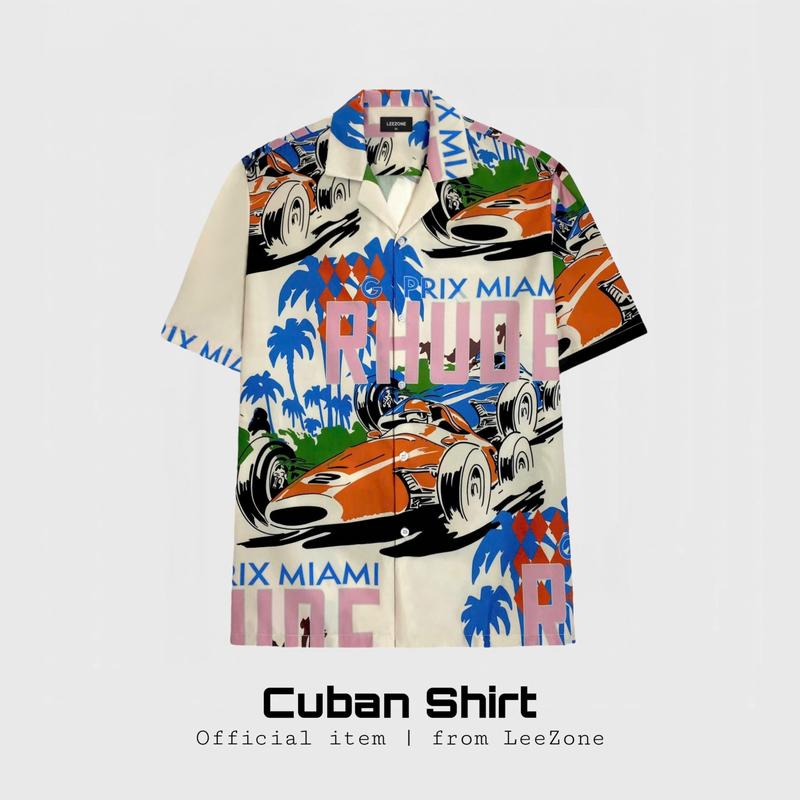 Sơmi Tay Đua RHUDE | Cuban Shirt LEEZONE form rộng Menswear Áo