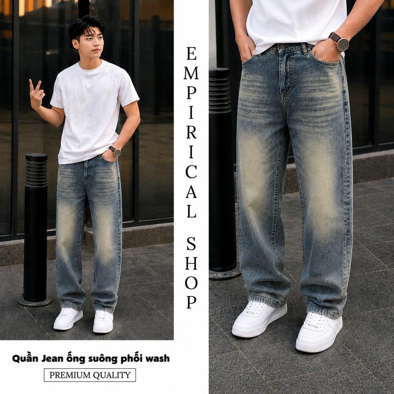 Quần Bò Nam Ống Suông ZEN Jeans Form Rộng Basic Vải Denim Mềm Không Xù Dễ Phối…