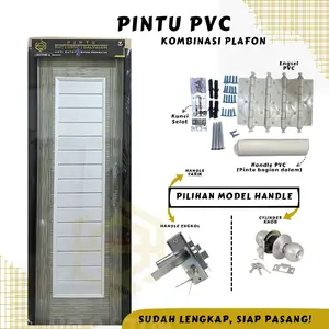 {READY STOCK} Pintu Kamar Mandi PVC dengan Kombinasi Plafon (TIDAK ADA CERMIN PADA PINTU INI)